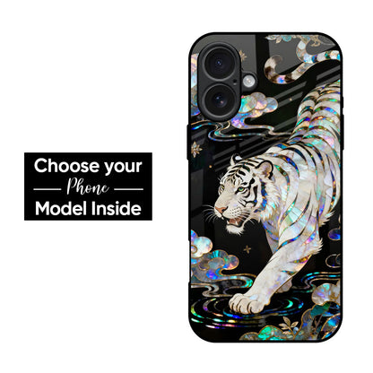 White Tiger Glass Case