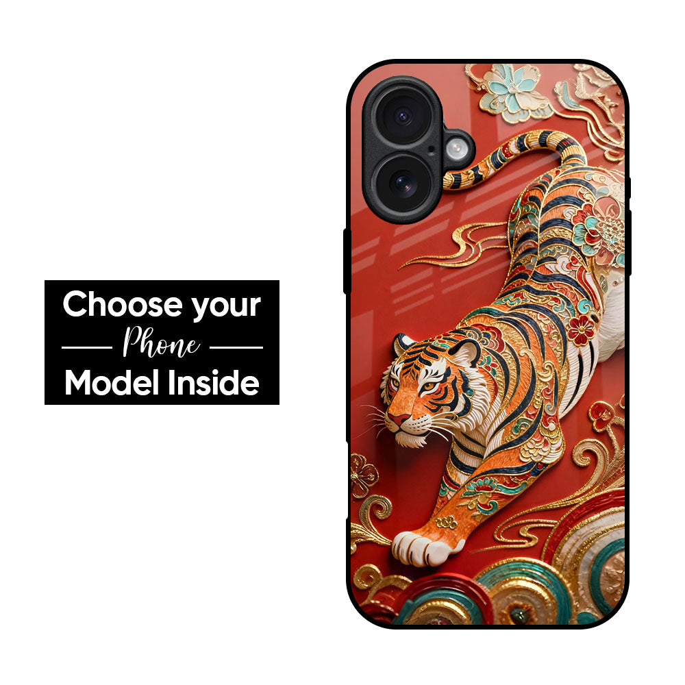 Traditional Red Tiger Glass Case