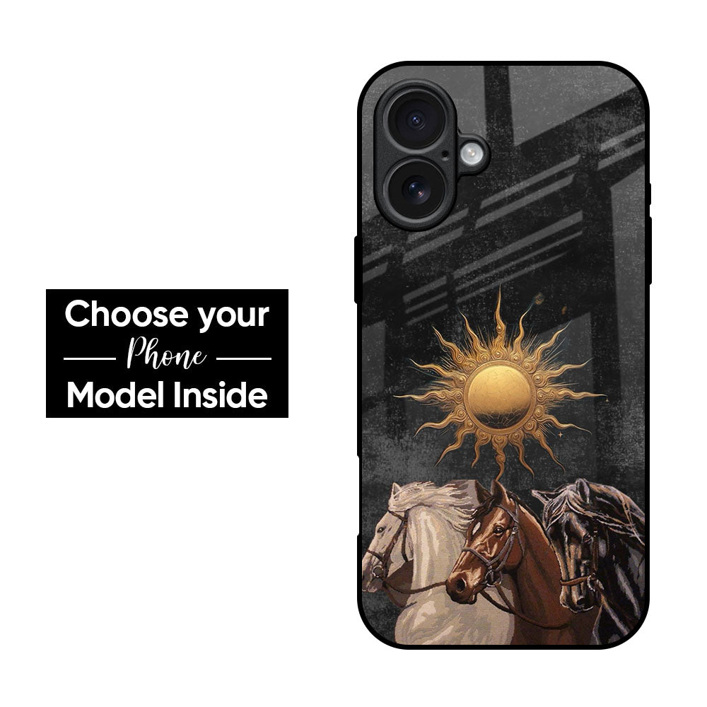Three Horses & Sun Glass Case