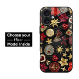 Golden Celestial Icons Glass Case