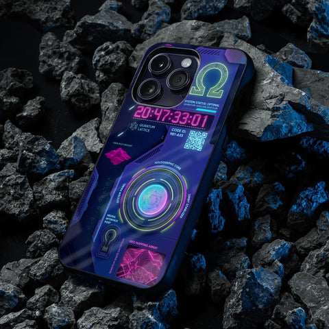 Neon Pulse Glass Case - Glass Back Cover for Phone (View 1)