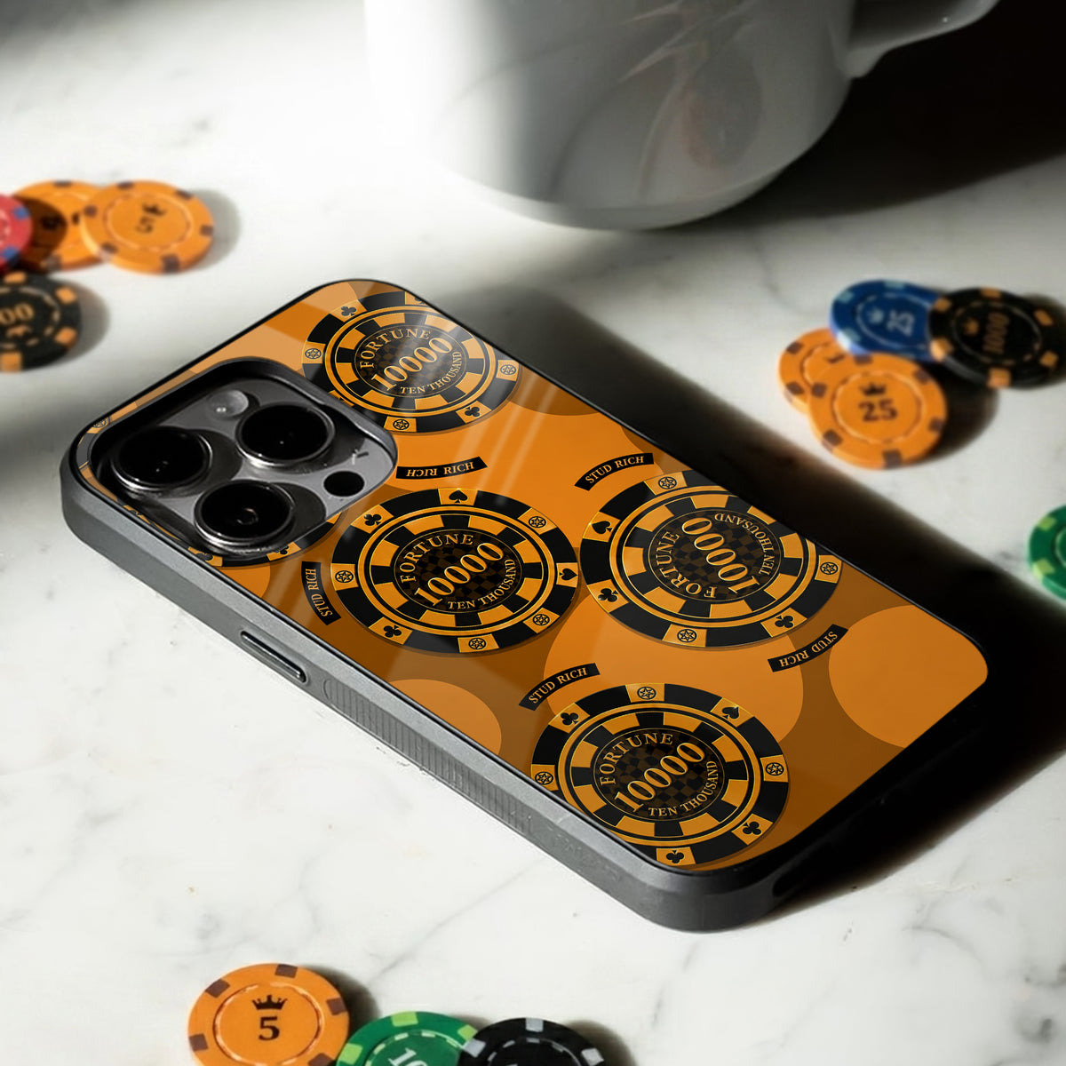 Casino Gold Glass Case - Glass Back Cover for Phone (View 1)