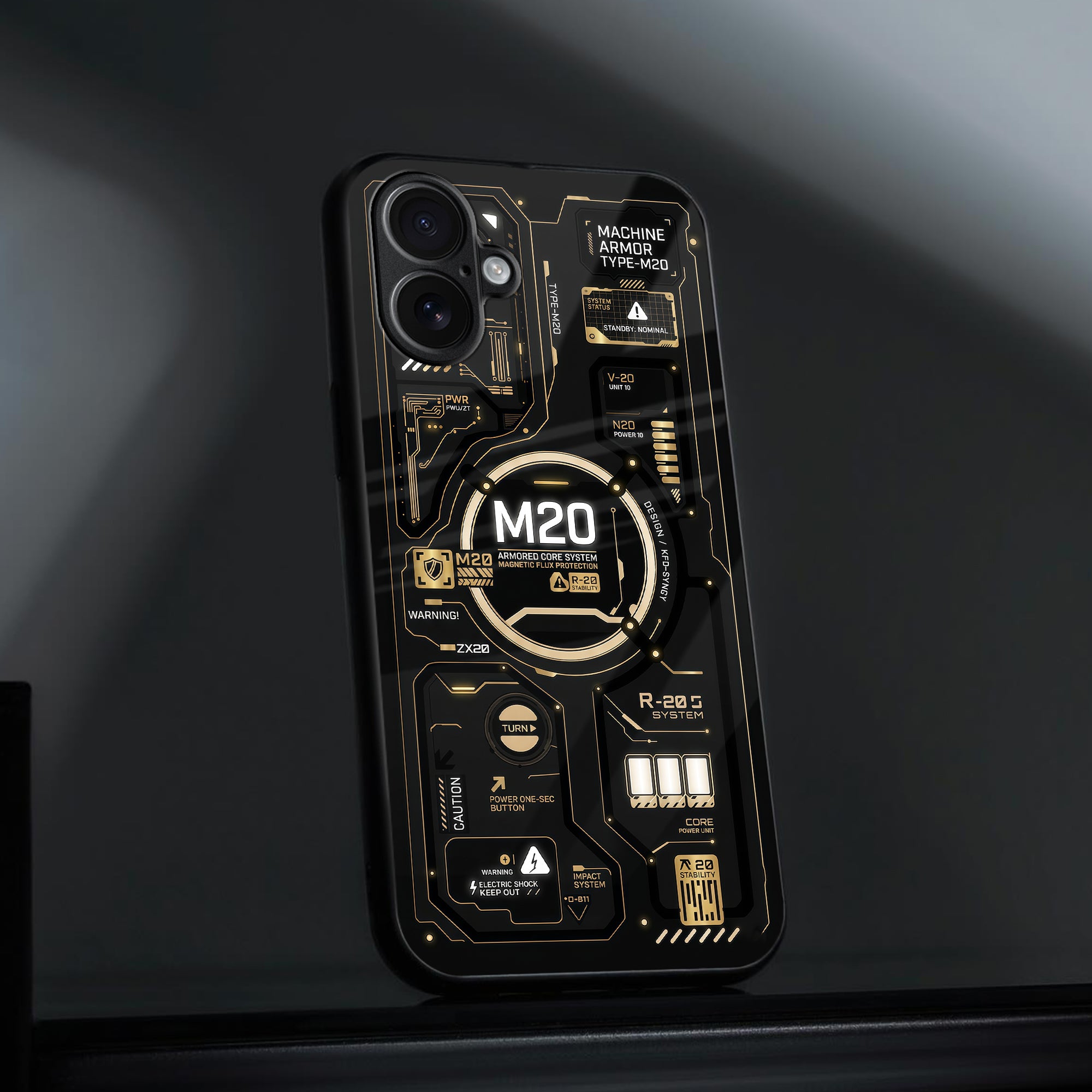 Amber Flux Glass Case - Glass Back Cover for Phone (View 1)