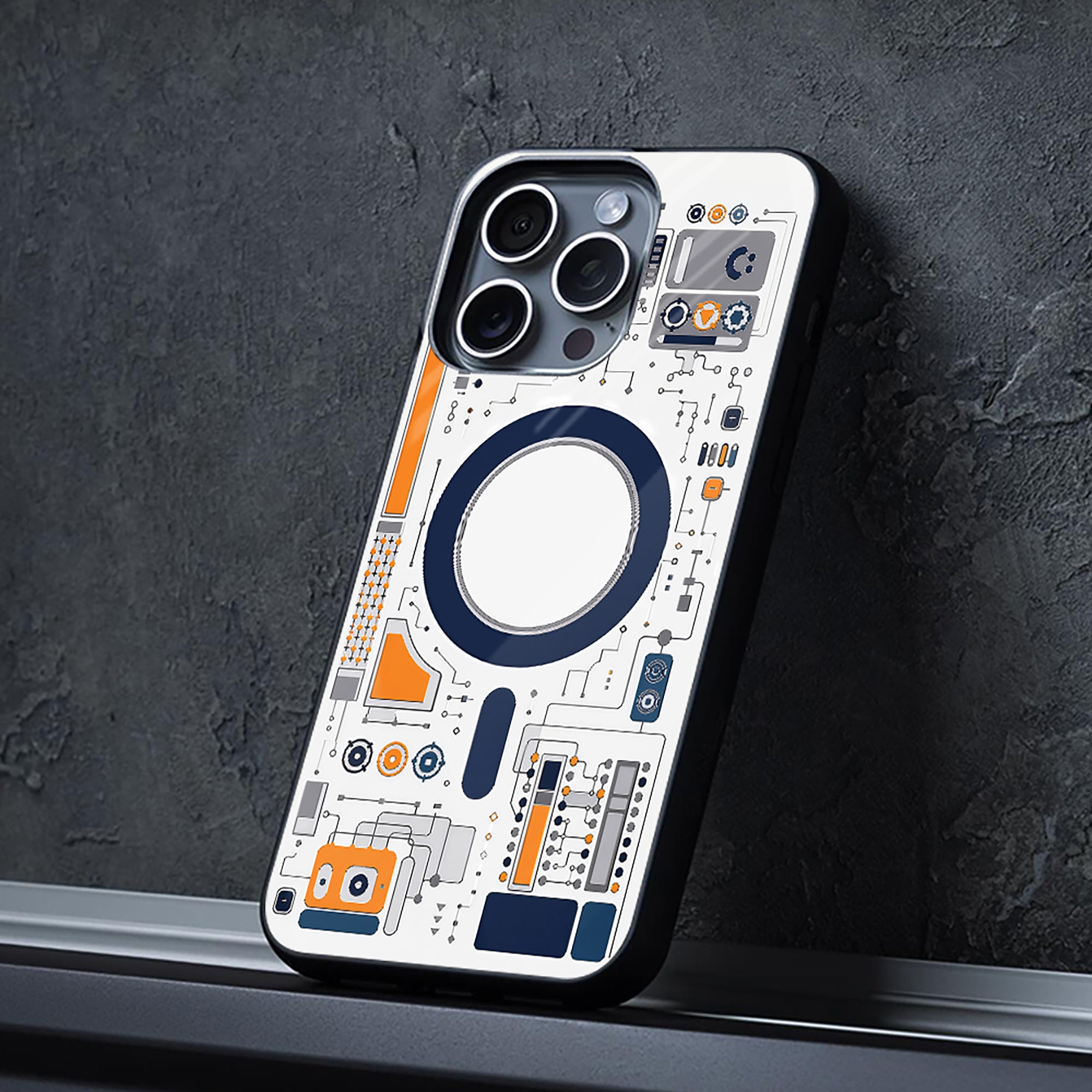 Stark Circuit Glass Case - Glass Back Cover for Phone (View 1)