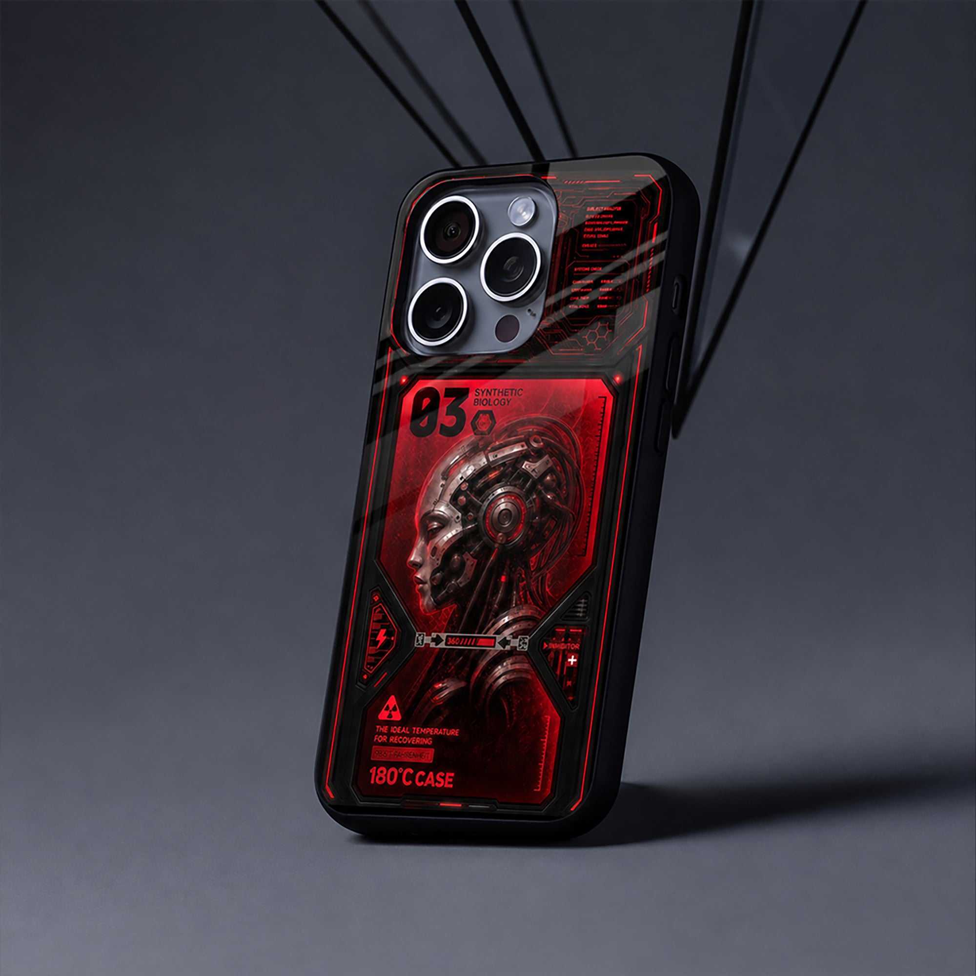 Cyborg Synth Glass Case - Glass Back Cover for Phone (View 1)