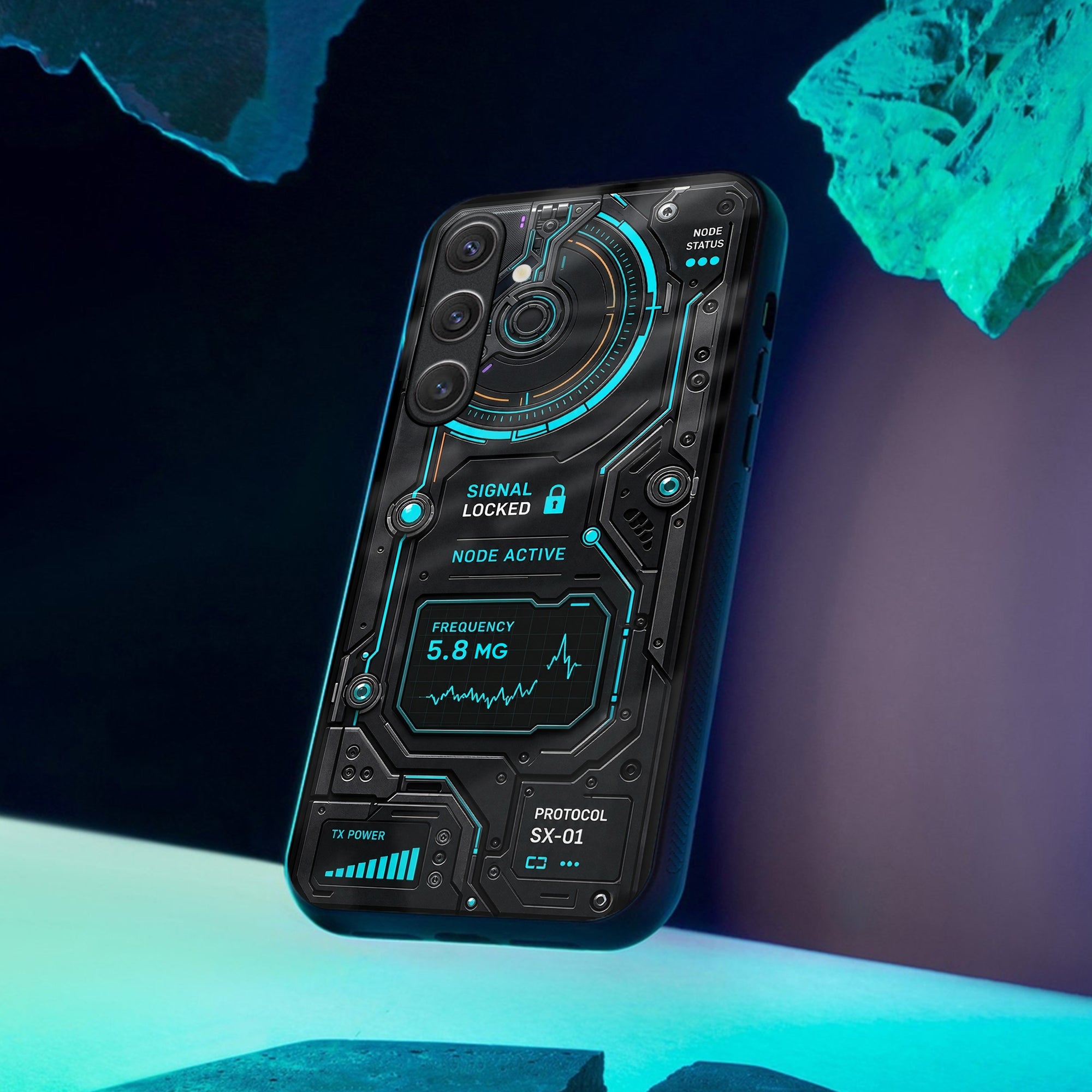 Sonic Blue Glass Case - Glass Back Cover for Phone (View 1)