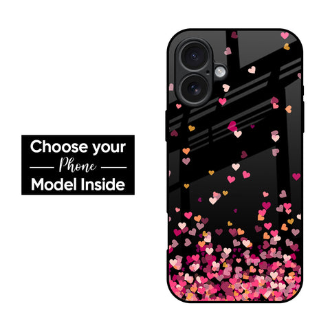 Heart Rain Fall Glass Case