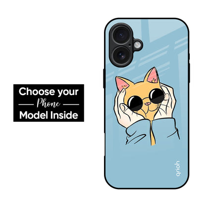 Adorable Cute Kitty Glass Case