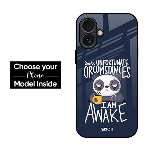 Struggling Panda Glass Case