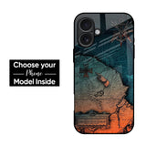 Geographical Map Glass Case