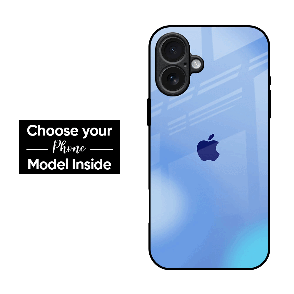Vibrant Blue Texture Glass Case