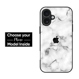 Satin White Marble Glass Case