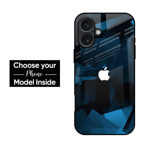 Polygonal Blue Box Glass Case