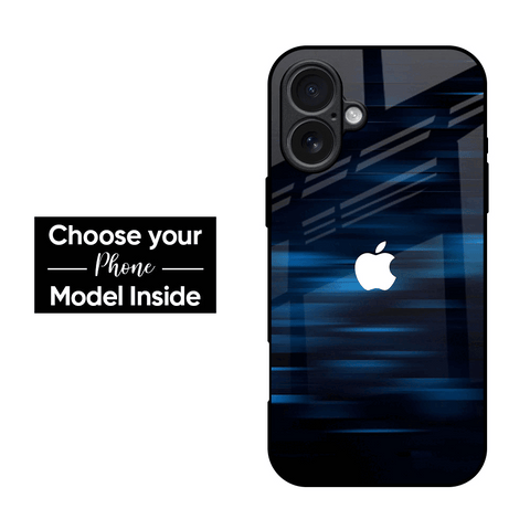 Blue Rough Abstract Glass Case