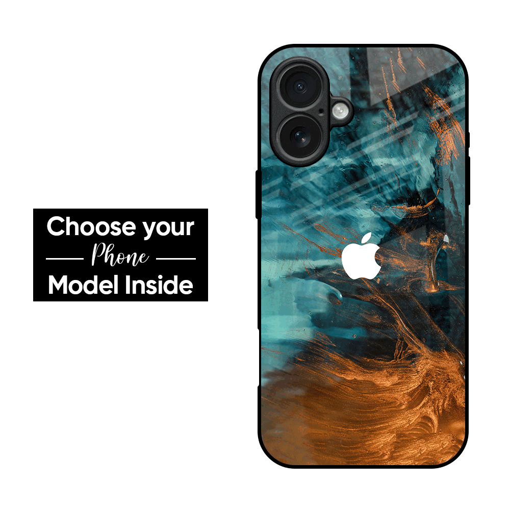 Golden Splash Glass Case