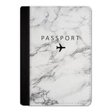 White Marble Passport Cover