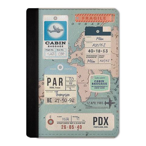 Vintage Tags Passport Cover