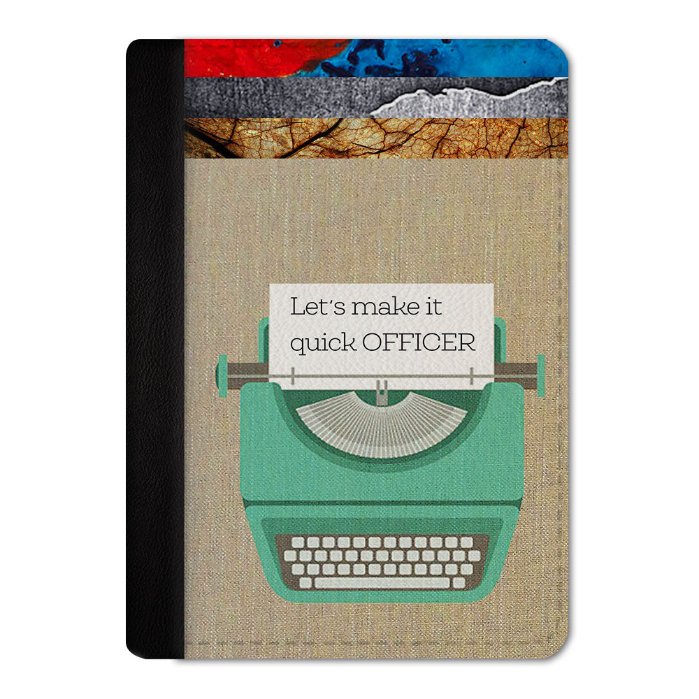 Vintage Typist Passport Cover