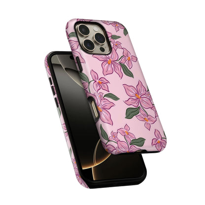Pink Lily Floral Tough Case