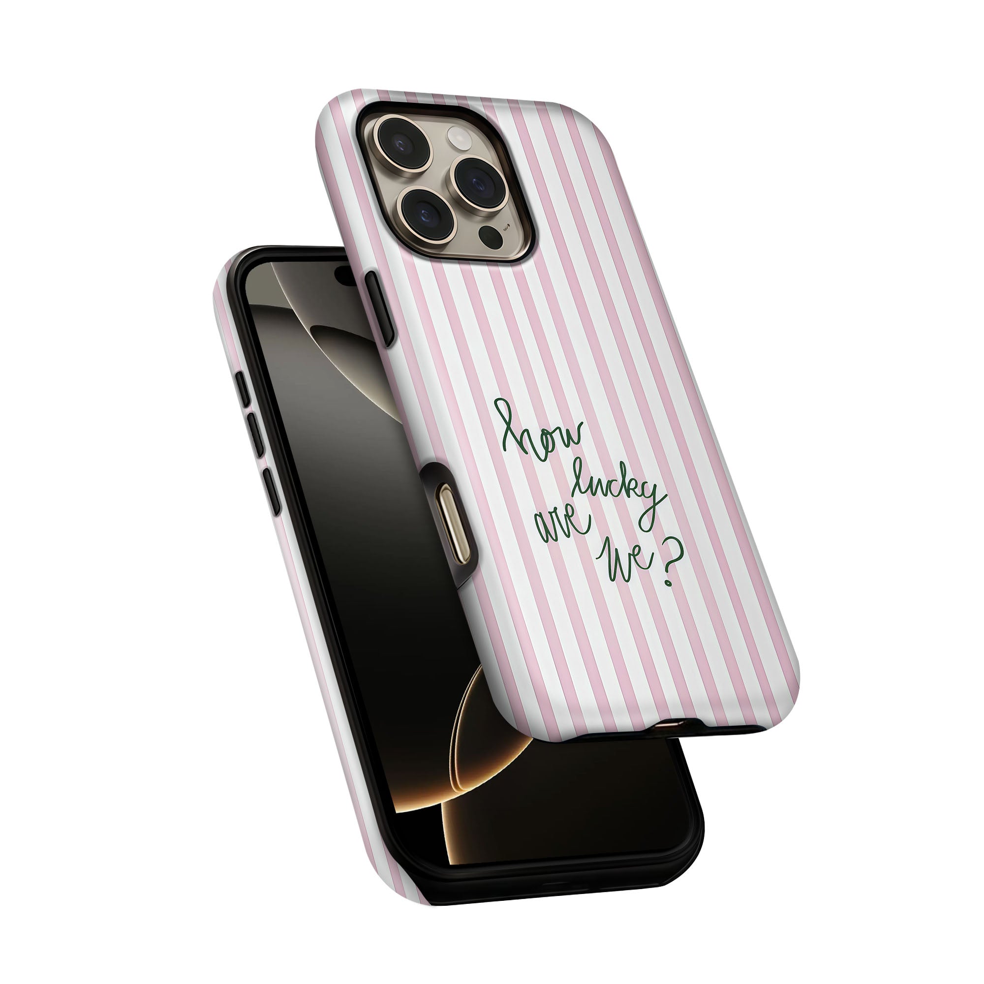 Pink Quote Stripes Tough Case