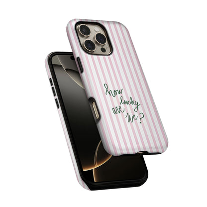 Pink Quote Stripes Tough Case