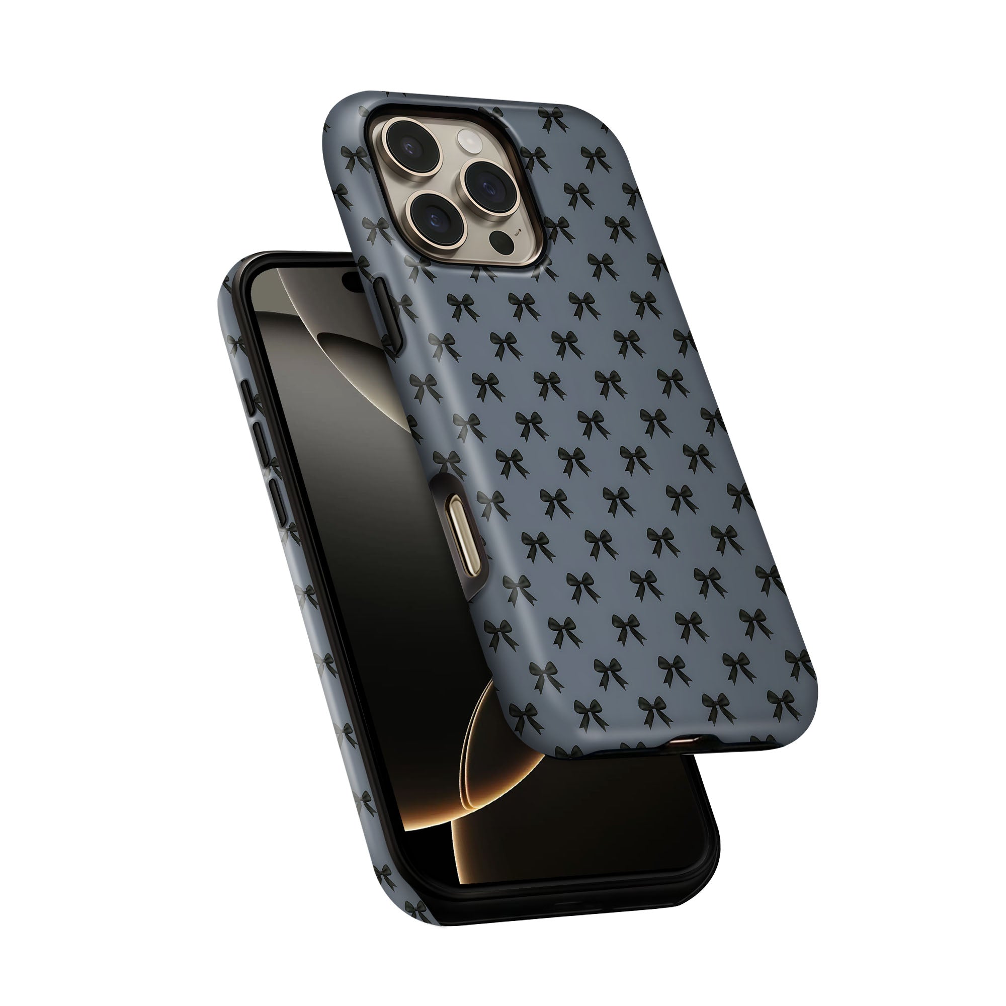 Grey Bow Pattern Tough Case