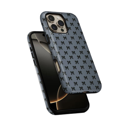 Grey Bow Pattern Tough Case