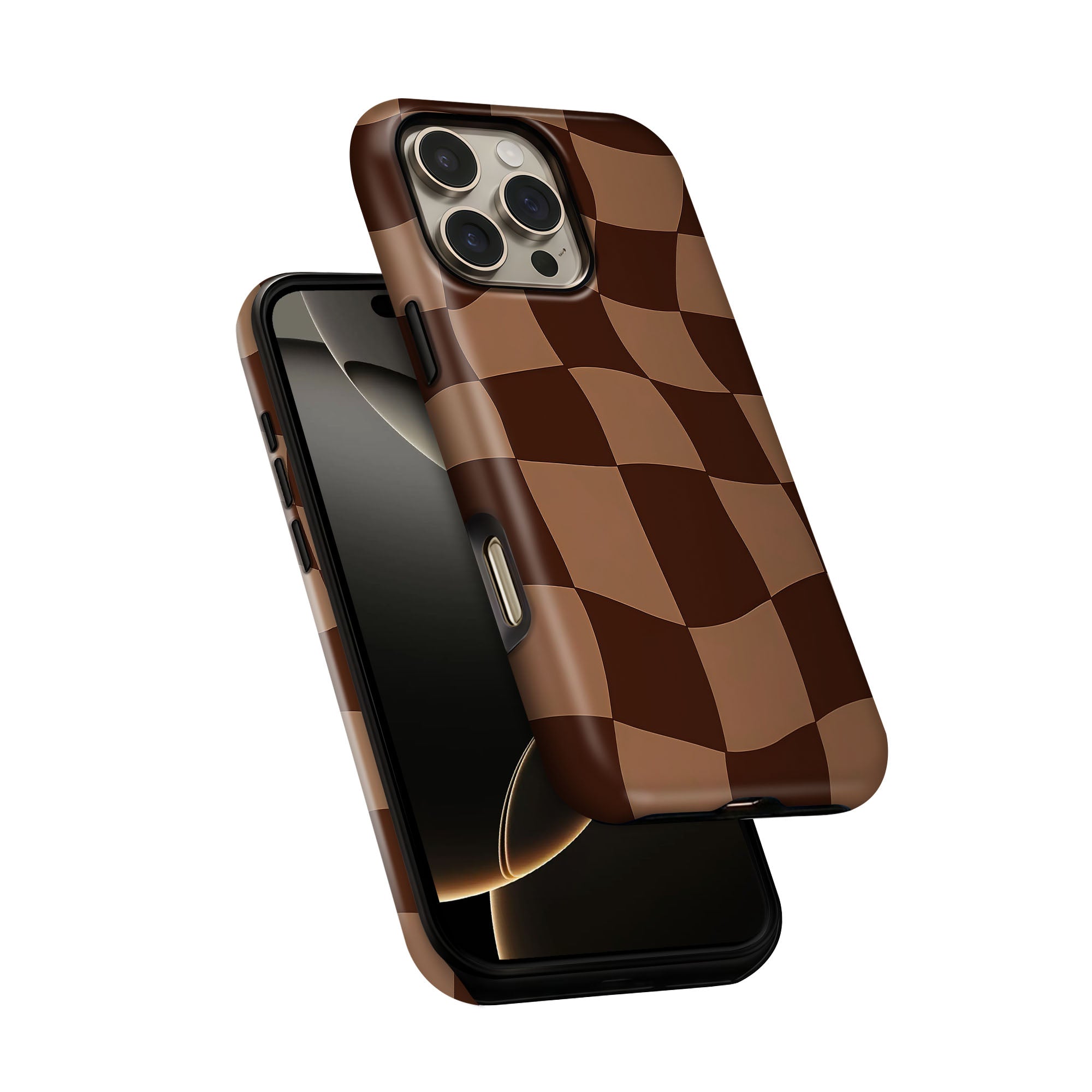 Wavy Brown Checks Tough Case
