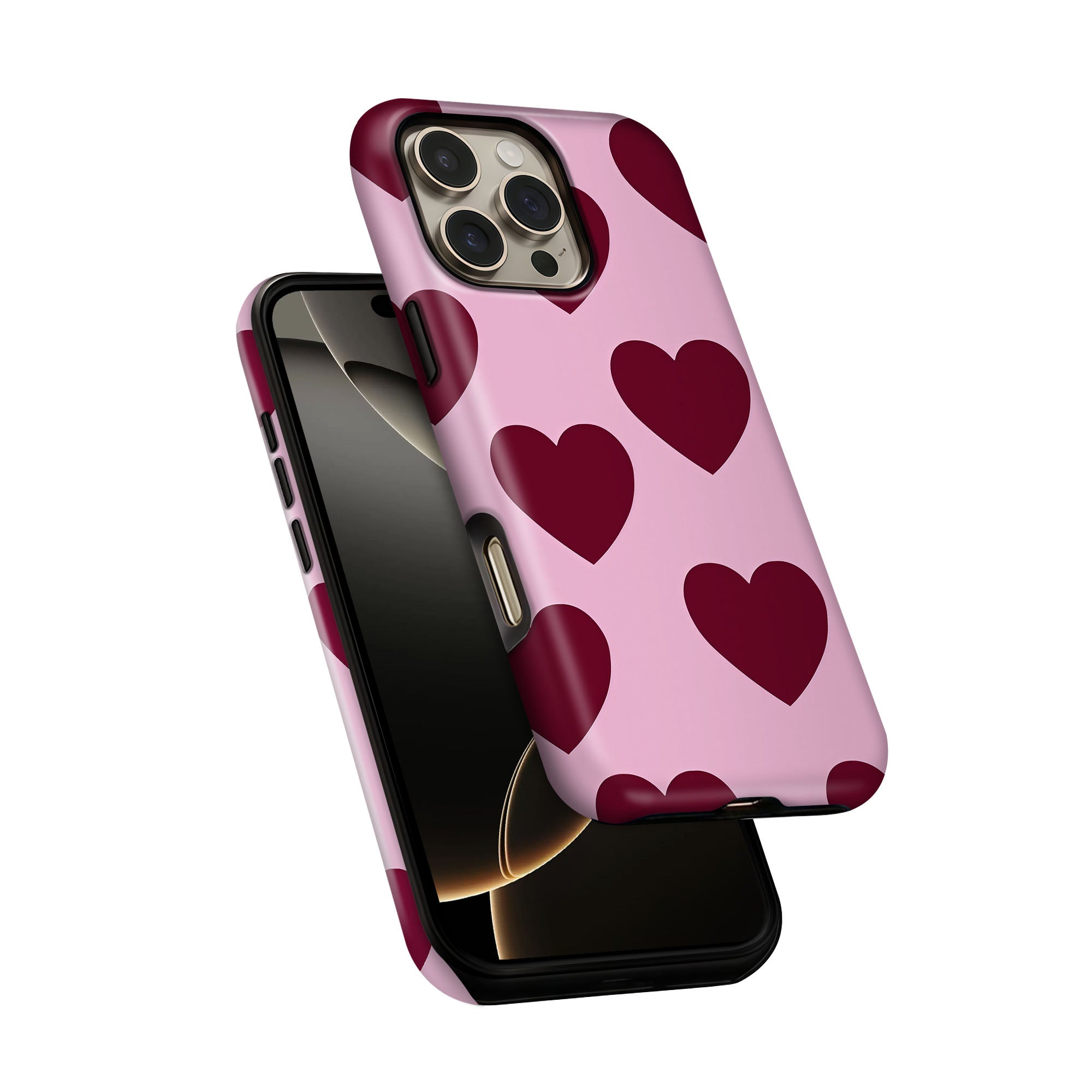 Bold Pink Hearts Tough Case