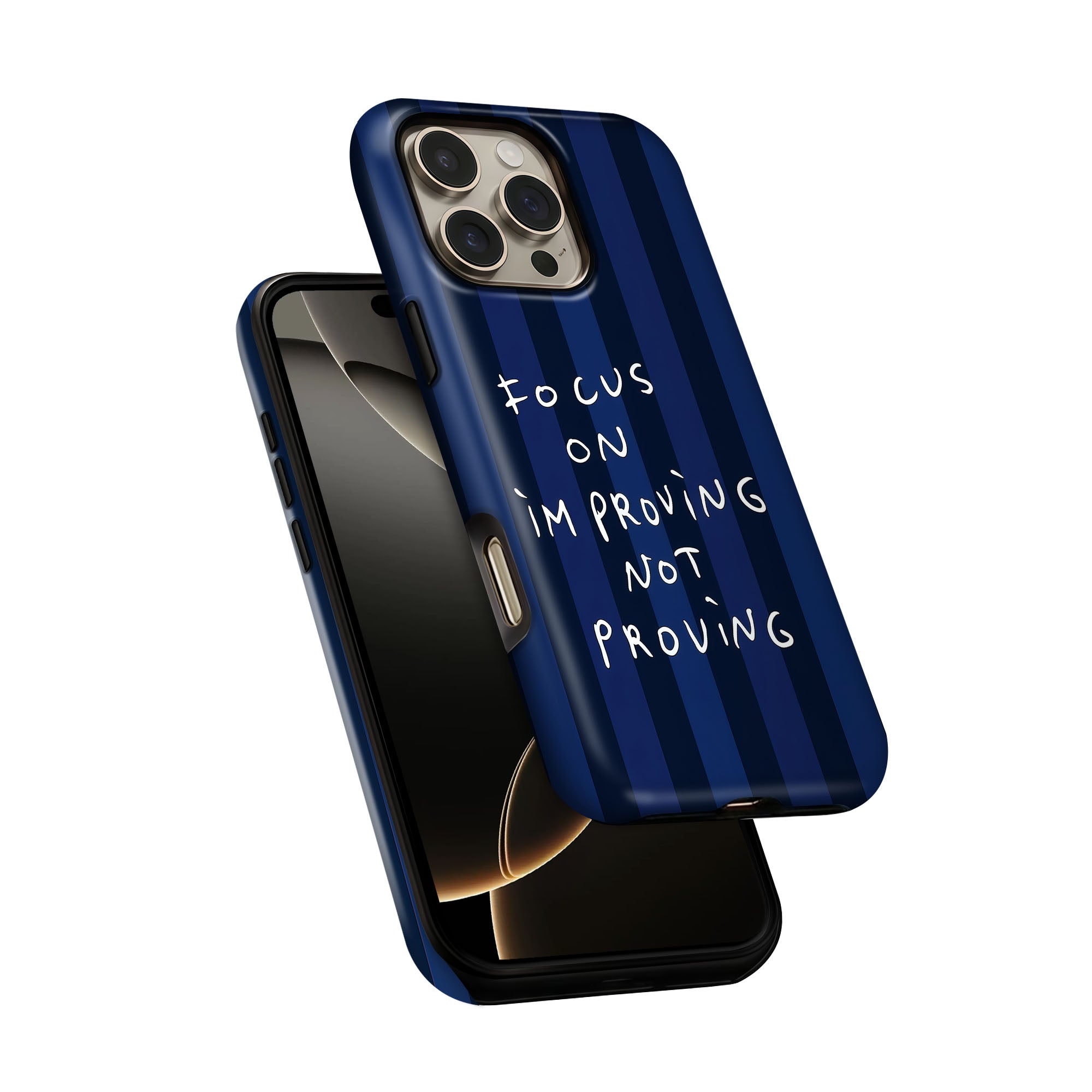 Navy Focus Quote Tough Case