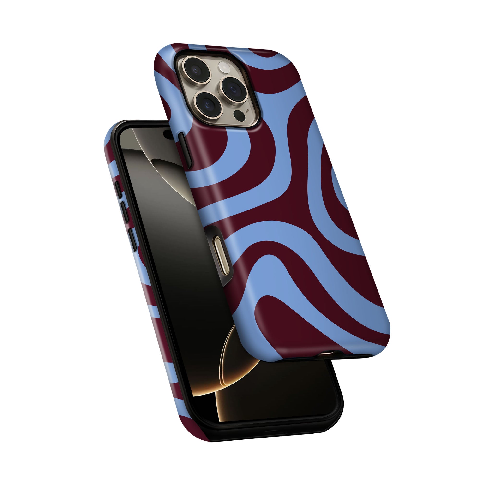 Blue Wavy Abstract Tough Case