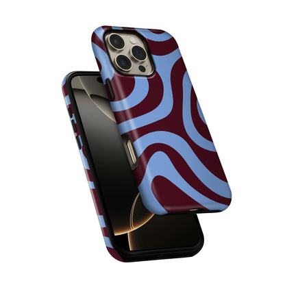 Blue Wavy Abstract Tough Case