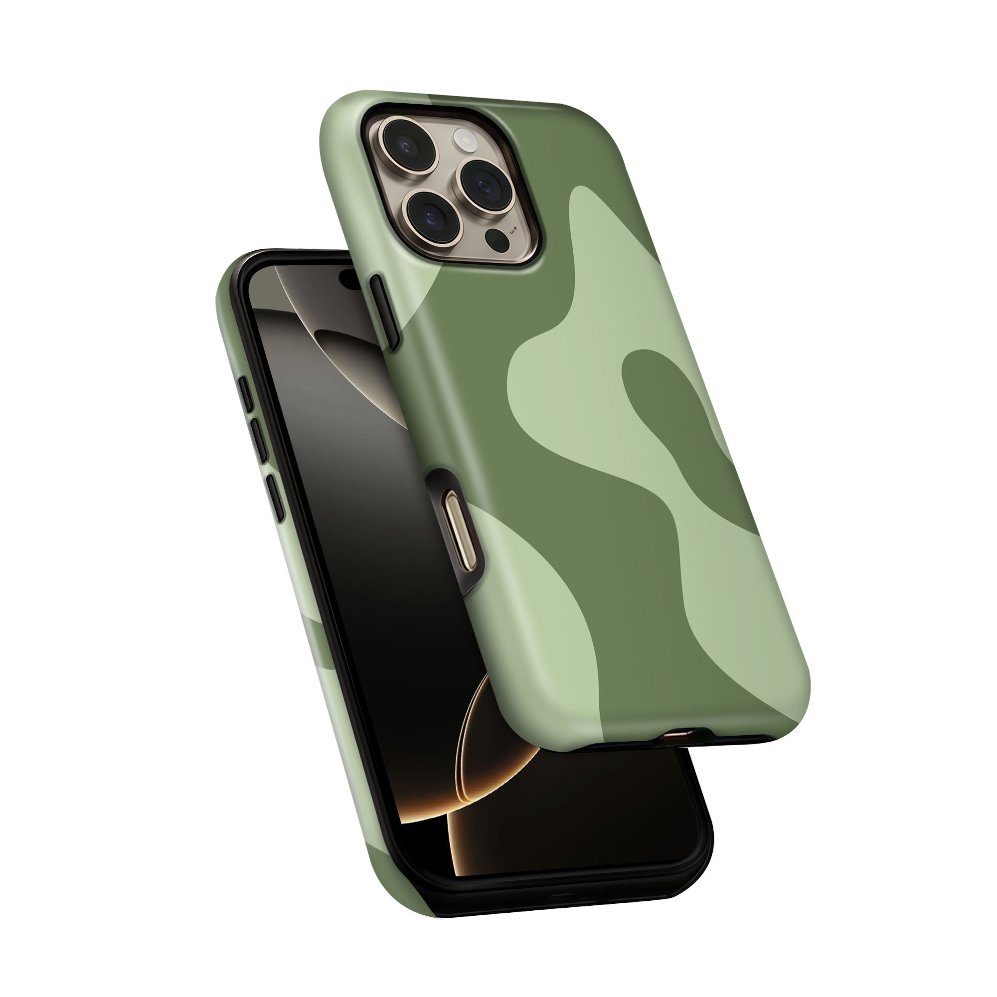 Sage Green Swirls Tough Case