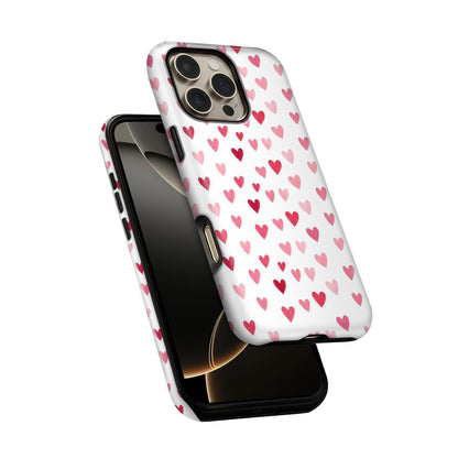 Pink Hearts Mini Tough Case