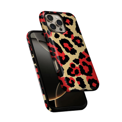Red Leopard Print Tough Case
