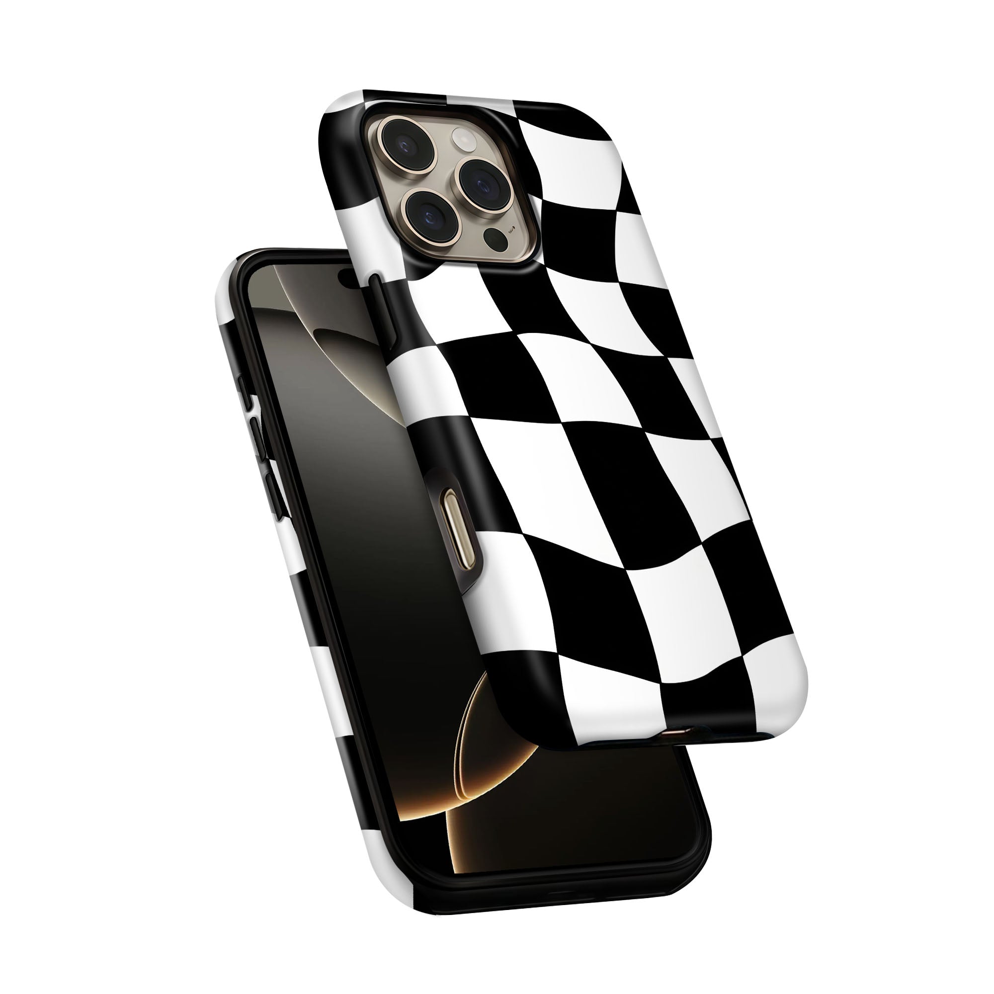 B&W Wavy Checks Tough Case