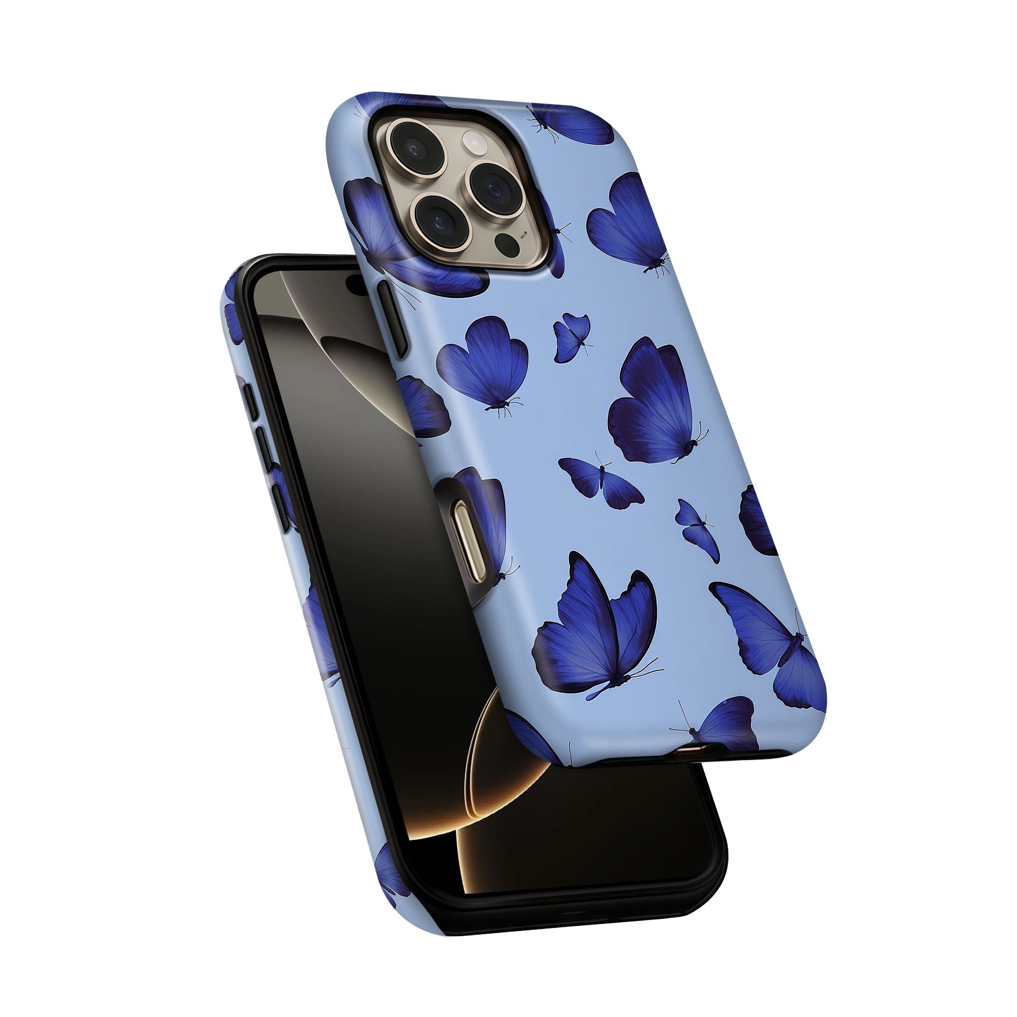 Blue Butterfly Mix Tough Case