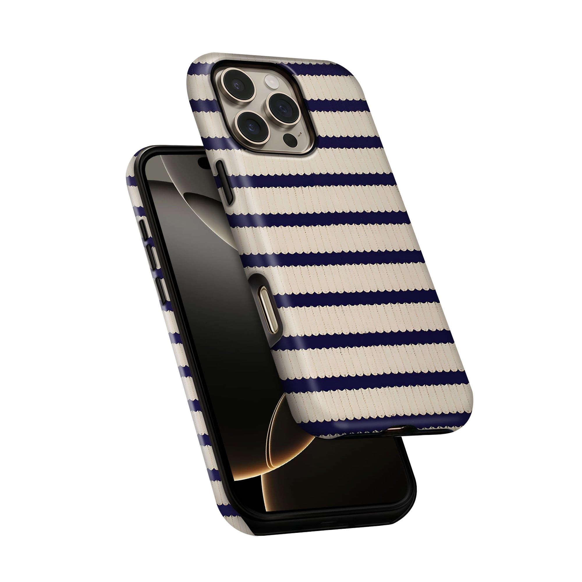 Navy Stripe Calm Tough Case