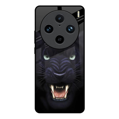 Angry Black Leopard Vivo X100 Pro 5G Glass Back Cover Online