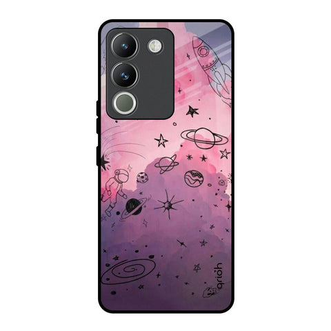 Space Doodles Vivo Y200 5G Glass Back Cover Online