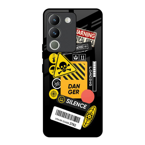Danger Signs Vivo Y200 5G Glass Back Cover Online