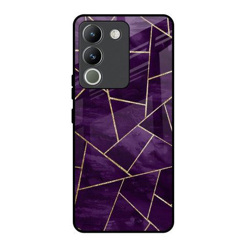 Geometric Purple Vivo Y200 5G Glass Back Cover Online