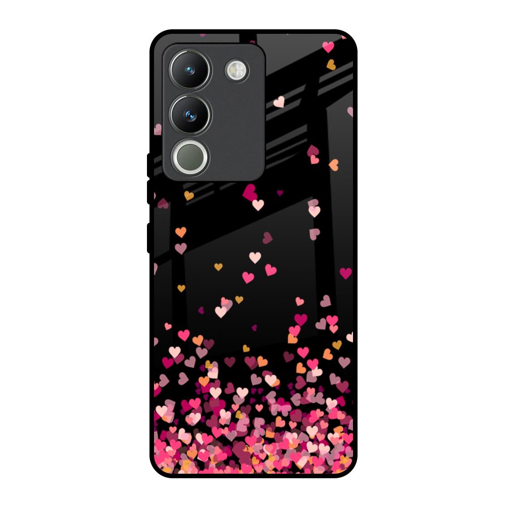Heart Rain Fall Vivo Y200 5G Glass Back Cover Online