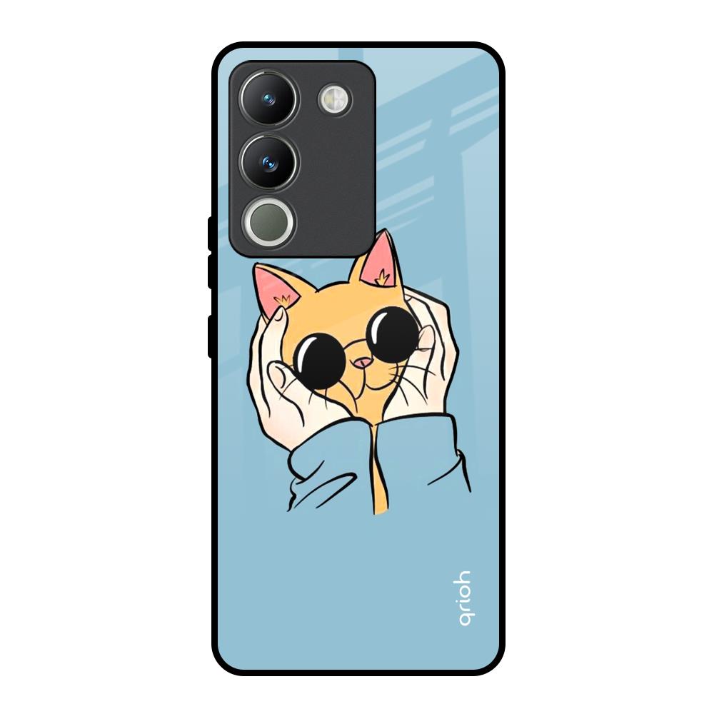 Adorable Cute Kitty Vivo Y200 5G Glass Back Cover Online
