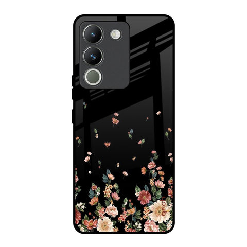 Floating Floral Print Vivo Y200 5G Glass Back Cover Online