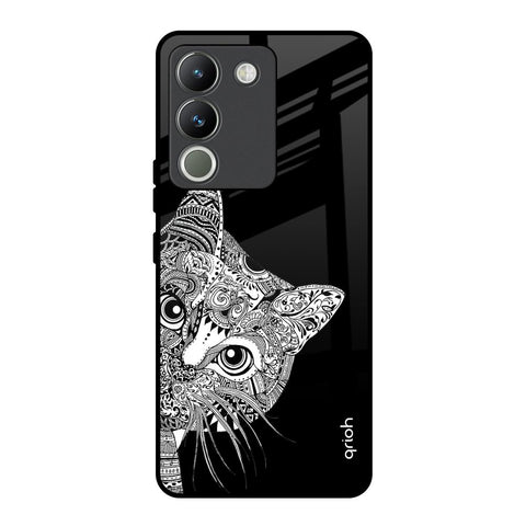 Kitten Mandala Vivo Y200 5G Glass Back Cover Online