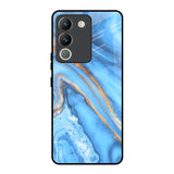 Vibrant Blue Marble Vivo Y200 5G Glass Back Cover Online