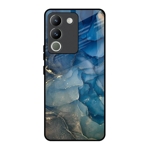 Blue Cool Marble Vivo Y200 5G Glass Back Cover Online