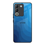 Blue Wave Abstract Vivo Y200 5G Glass Back Cover Online