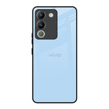 Pastel Sky Blue Vivo Y200 5G Glass Back Cover Online